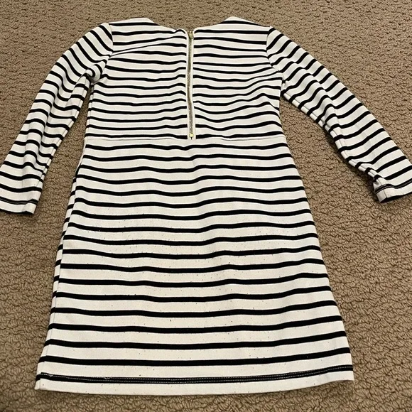 black & white striped dress h&m H&M Striped Shift Dress  WISI-Oi